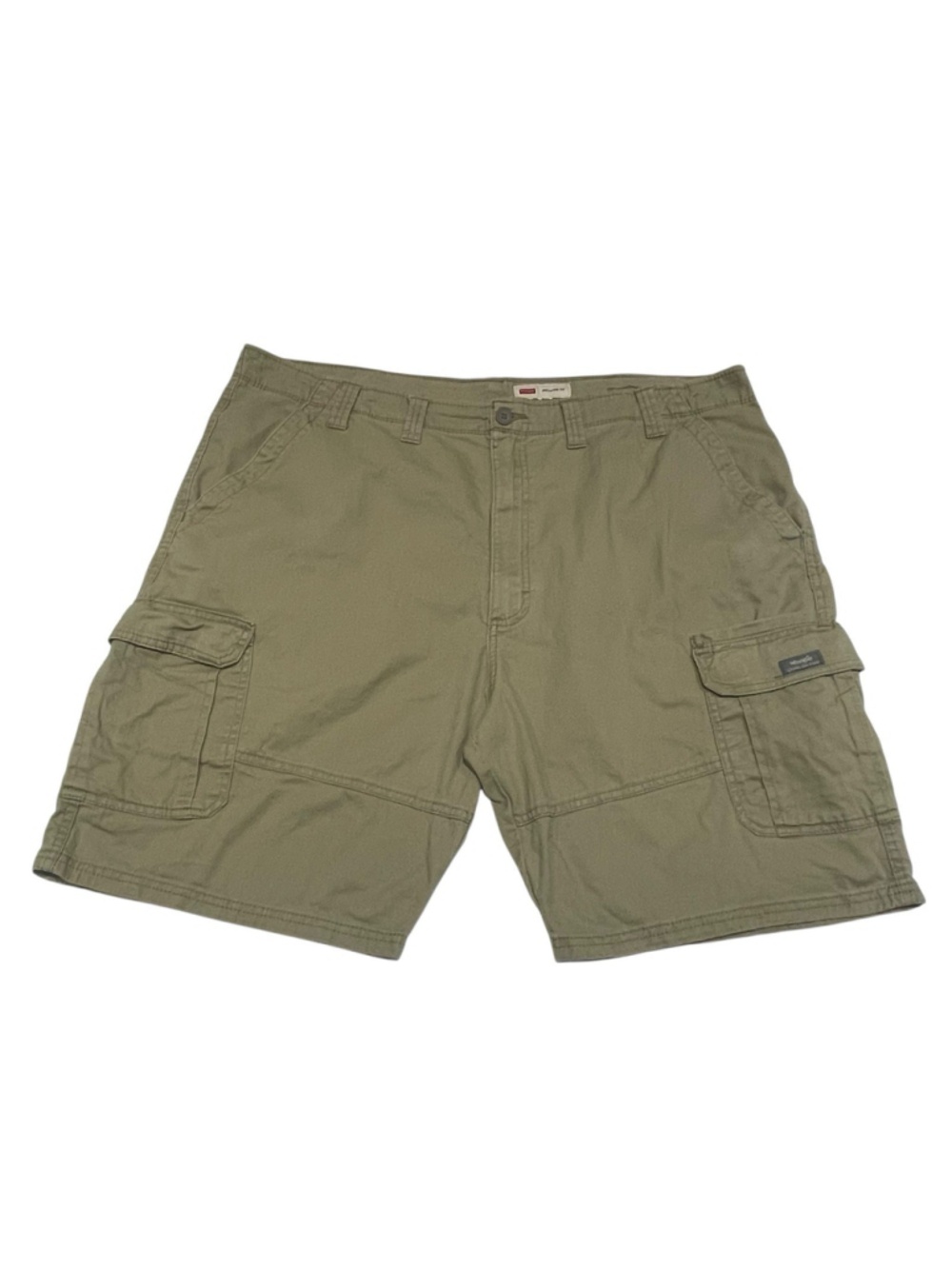 Wrangler Mens Size 42 Relaxed Fit Safari Cargo Utility Shorts Dark Beige READ